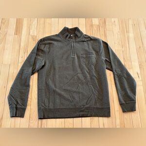 Brooks Brothers 1/4 Zip Mock Neck Sweater Green Medium